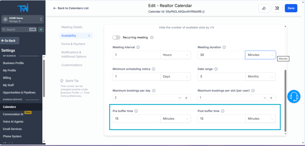 editing twilead calendars