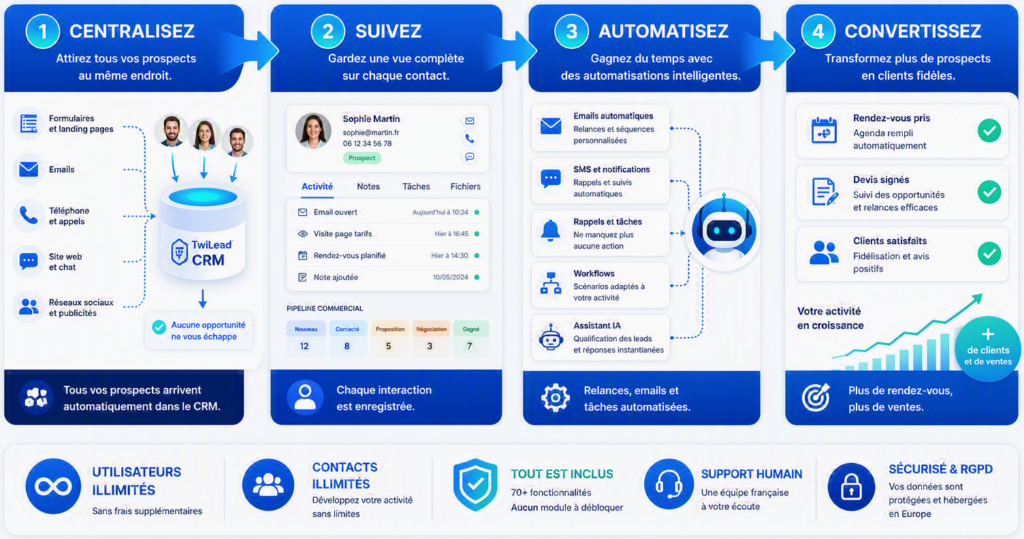 parcours de conversion des prospects en clients