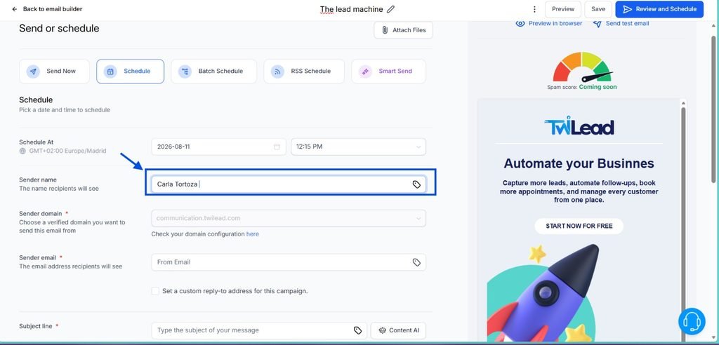 how to automate an email