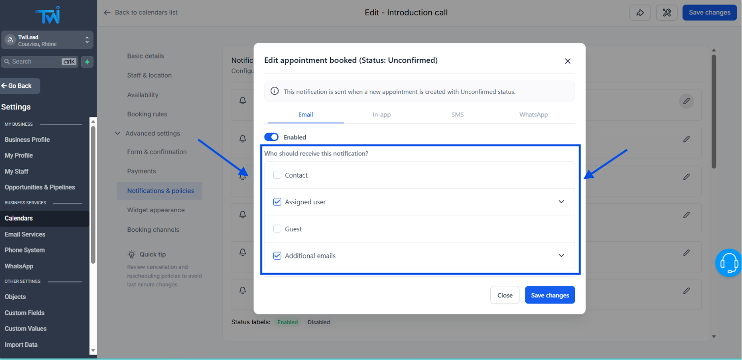 calendar booking system