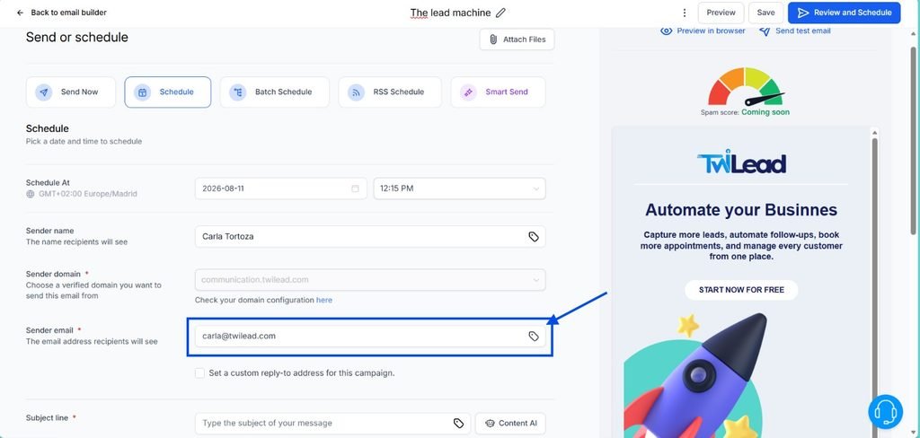 how to create and automated email