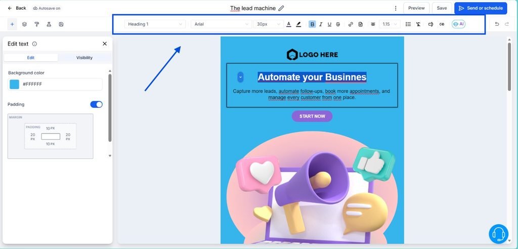 how to create email campaign step 5