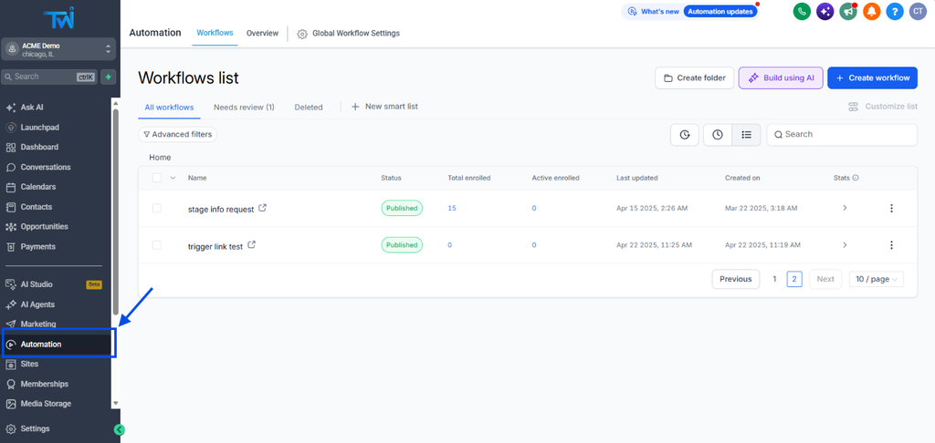 guide to create your first sales workflow